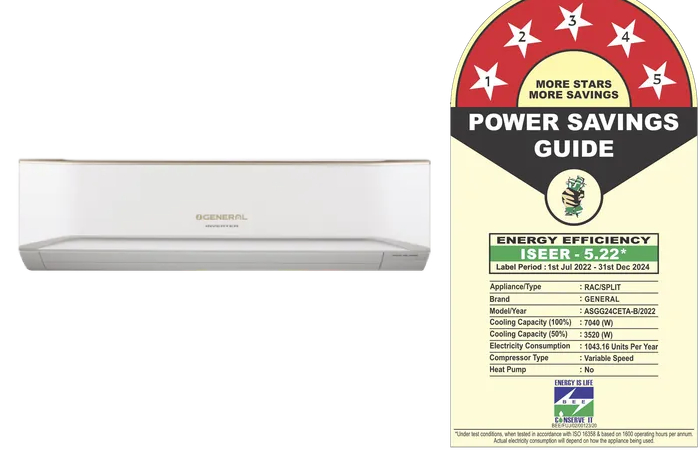 O General  General CET Series 2 Ton5 Star Inverter Split AC